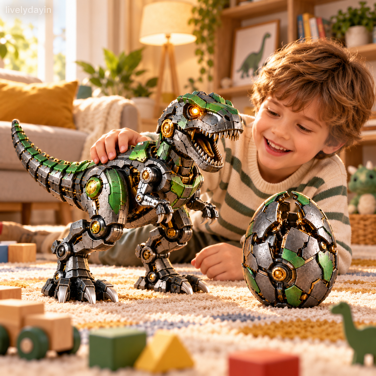🔥⚙️🦖 Mechanical T-Rex Egg – From Mysterious Egg to Mighty Robotic Dinosaur! 🥚✨