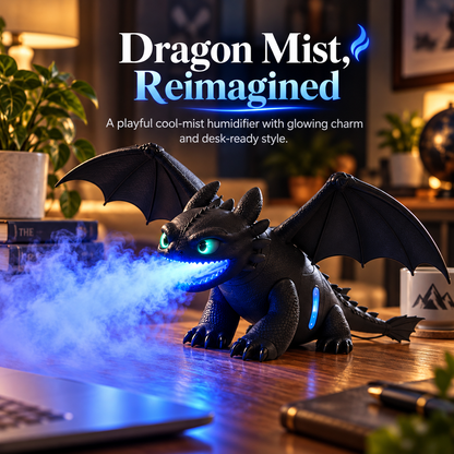 🐉 Dragon Breath Mist Humidifier – Blue LED Fantasy Desk Decor