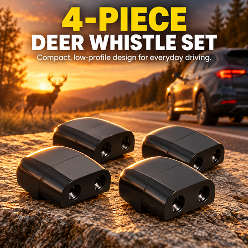 🦌 4-Pack Deer Warning Whistles – Air-Activated, Easy-Mount Wildlife Alert Accessories for Cars, Trucks & RVs 🚗