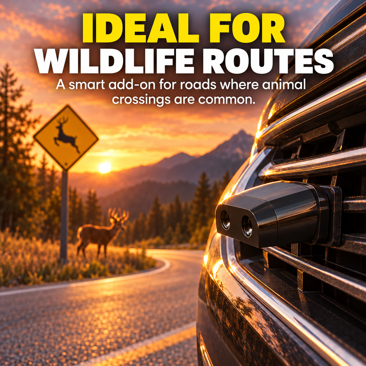 🦌 4-Pack Deer Warning Whistles – Air-Activated, Easy-Mount Wildlife Alert Accessories for Cars, Trucks & RVs 🚗