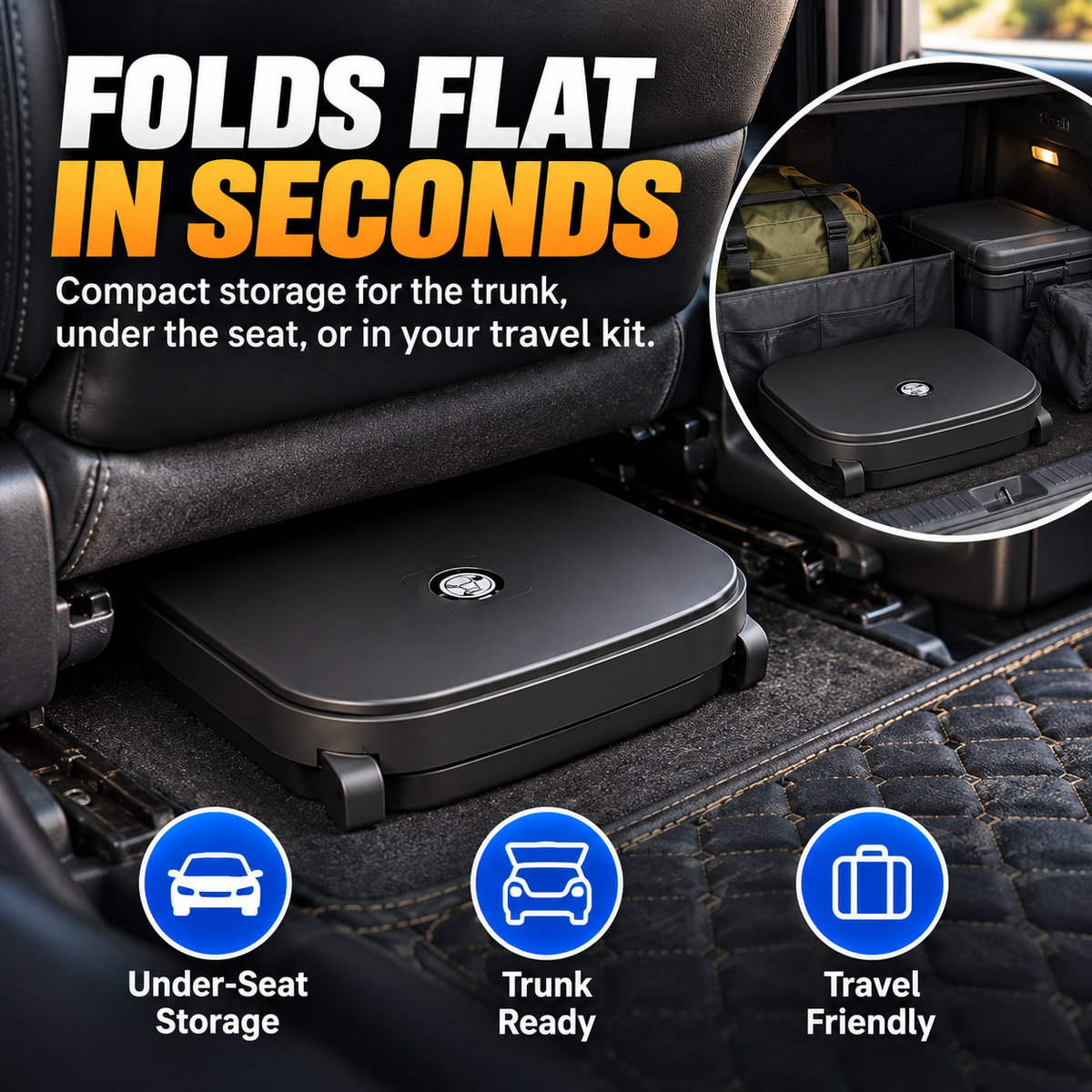 🚗 Portable Folding Car Toilet – Compact Travel & Camping Emergency Toilet