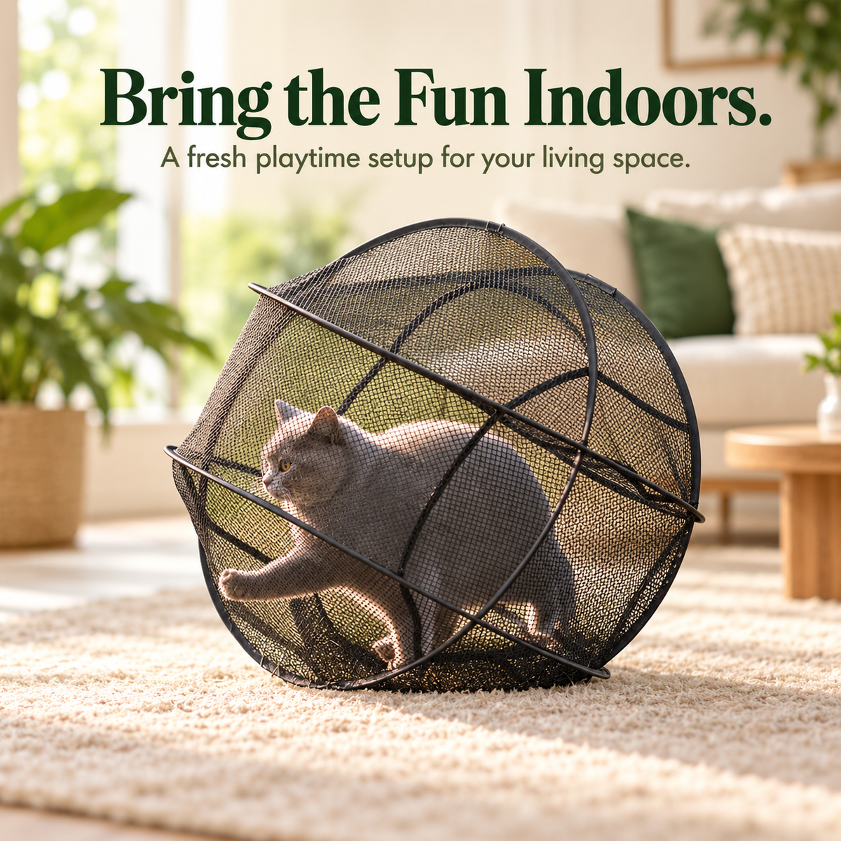 🐾 Portable 360° Cat Playpen – Their Safe Little Space Anywhere