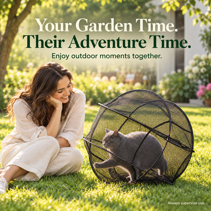 🐾 Portable 360° Cat Playpen – Their Safe Little Space Anywhere