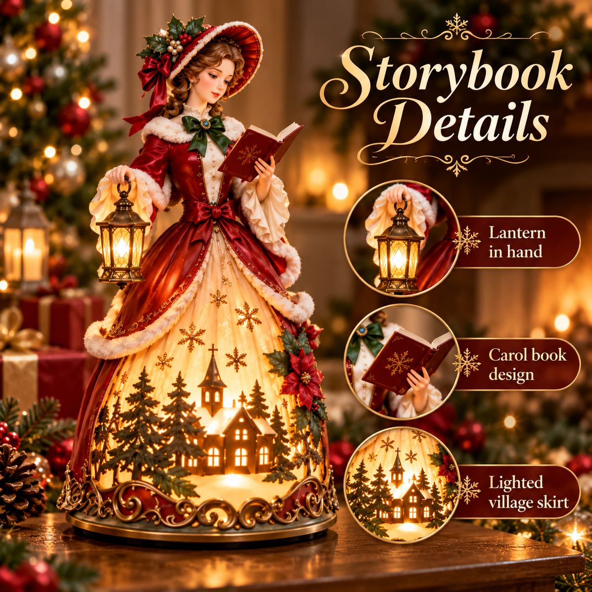 ✨ Victorian Christmas Caroler Lamp – A Glowing Old-Fashioned Christmas Scene