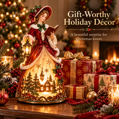 ✨ Victorian Christmas Caroler Lamp – A Glowing Old-Fashioned Christmas Scene