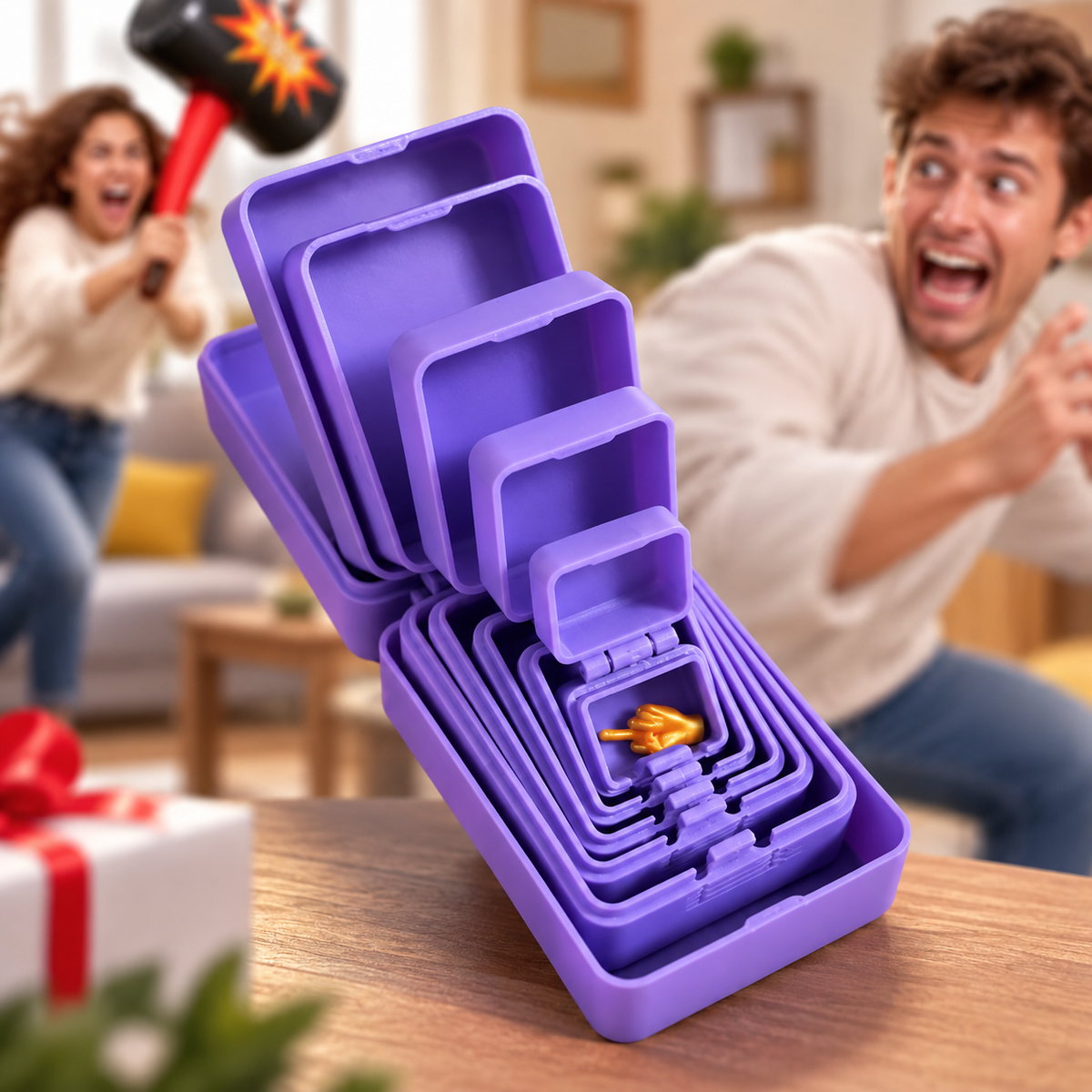 🎁Never-Ending Prank Gift Box — 6 Nested Boxes with Tiny Surprise