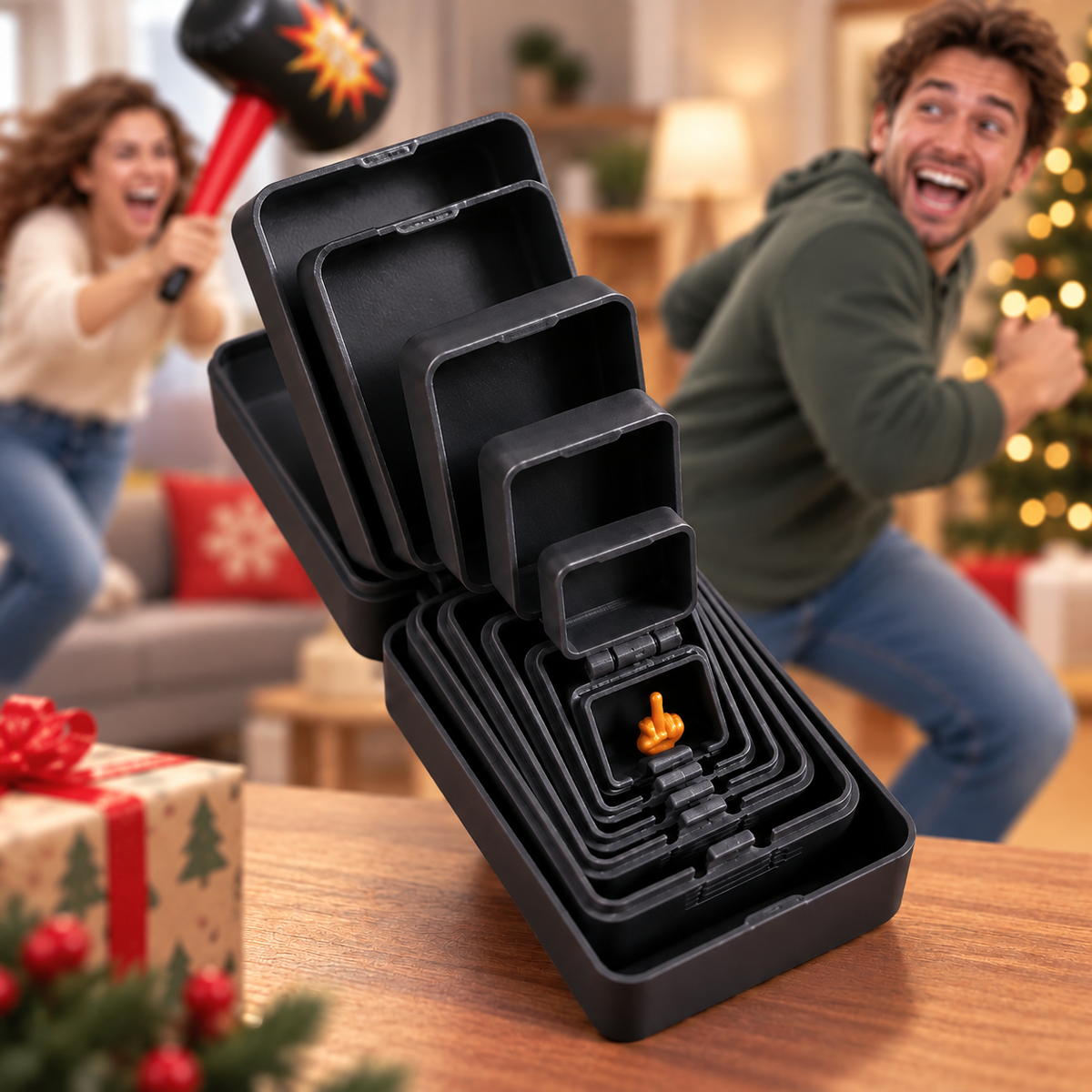 🎁Never-Ending Prank Gift Box — 6 Nested Boxes with Tiny Surprise