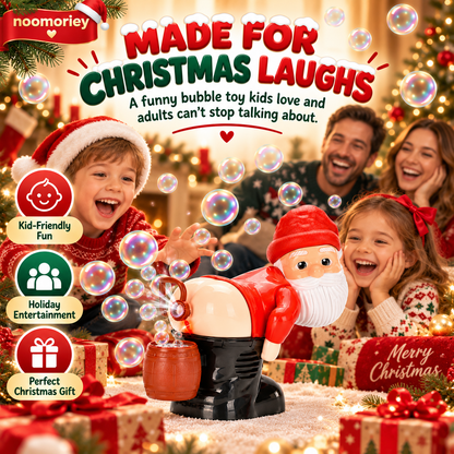 🎅 50% OFF Farting Santa Bubble Machine – Funny Christmas Toy with Music & Sound Effects
