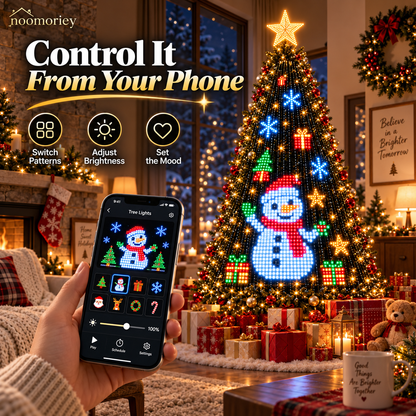 🎄 Smart LED Christmas Tree Lights ✨ DIY Holiday Patterns App Control Decoration