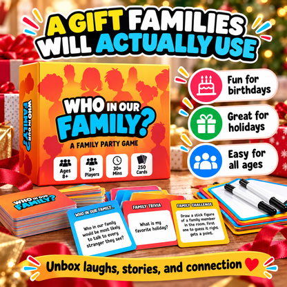 😂 Limited Time: 50% OFF – "Who In Our Family?" Hilarious Party Game for Family Game Night