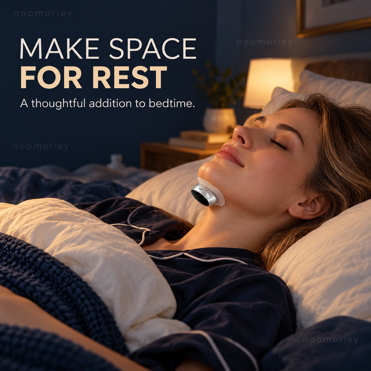 🌙 Rechargeable Wearable Anti-Snoring Aid – Compact Electronic Pulse Device