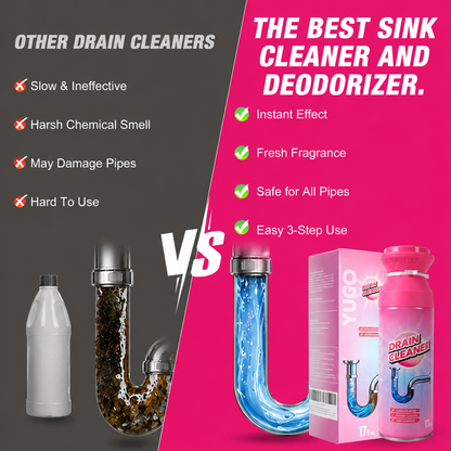 🫧Household Safe Foam Mousse Drain Cleaner - Clog Remover, Deodorizer for Kitchen Drains and Sinks