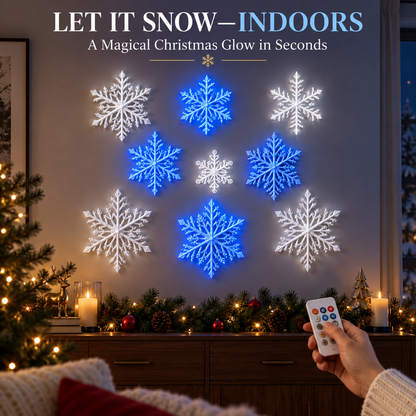 ❄️LED Snowflake Wall Lights — 3D Christmas Wall Decor