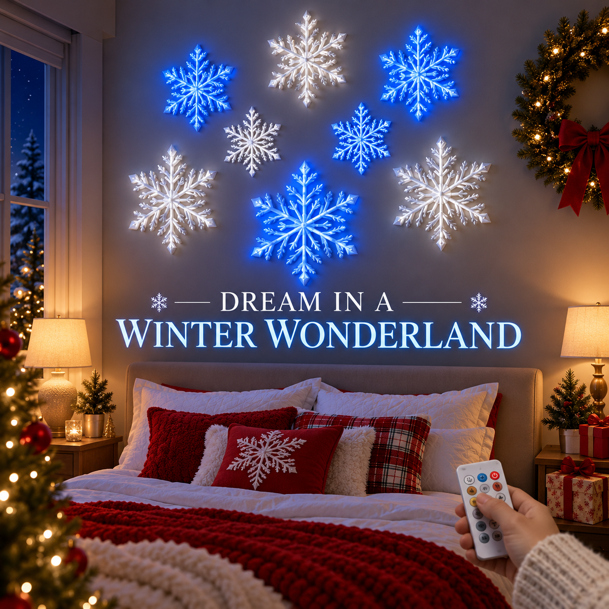 ❄️LED Snowflake Wall Lights — 3D Christmas Wall Decor