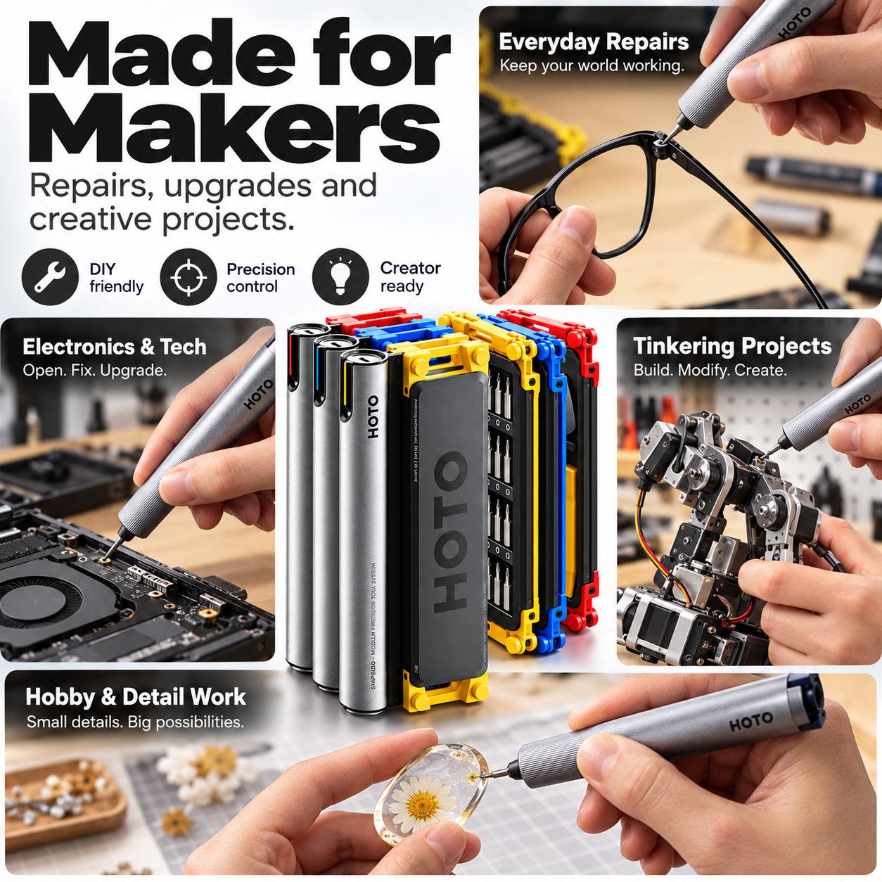 ⚡3-in-1 Modular Precision Tool System