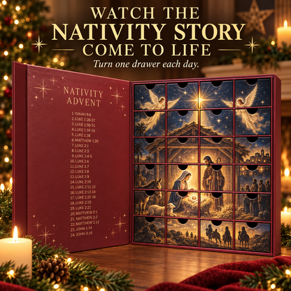 🔥 50% OFF 🎄 Nativity Advent Calendar – 24 Days Of Faith & Family