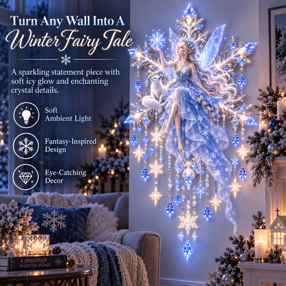 ❄️ Ice Snow Elf Wall Light | Illuminated Winter Fairy Décor
