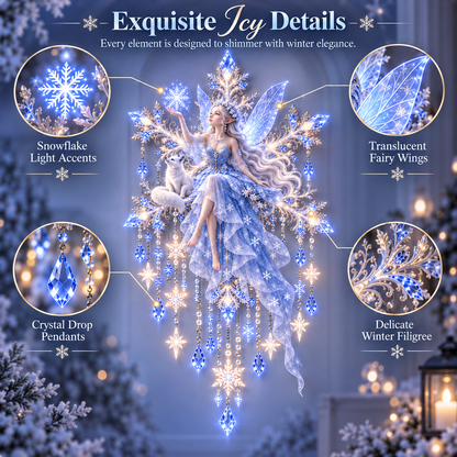 ❄️ Ice Snow Elf Wall Light | Illuminated Winter Fairy Décor