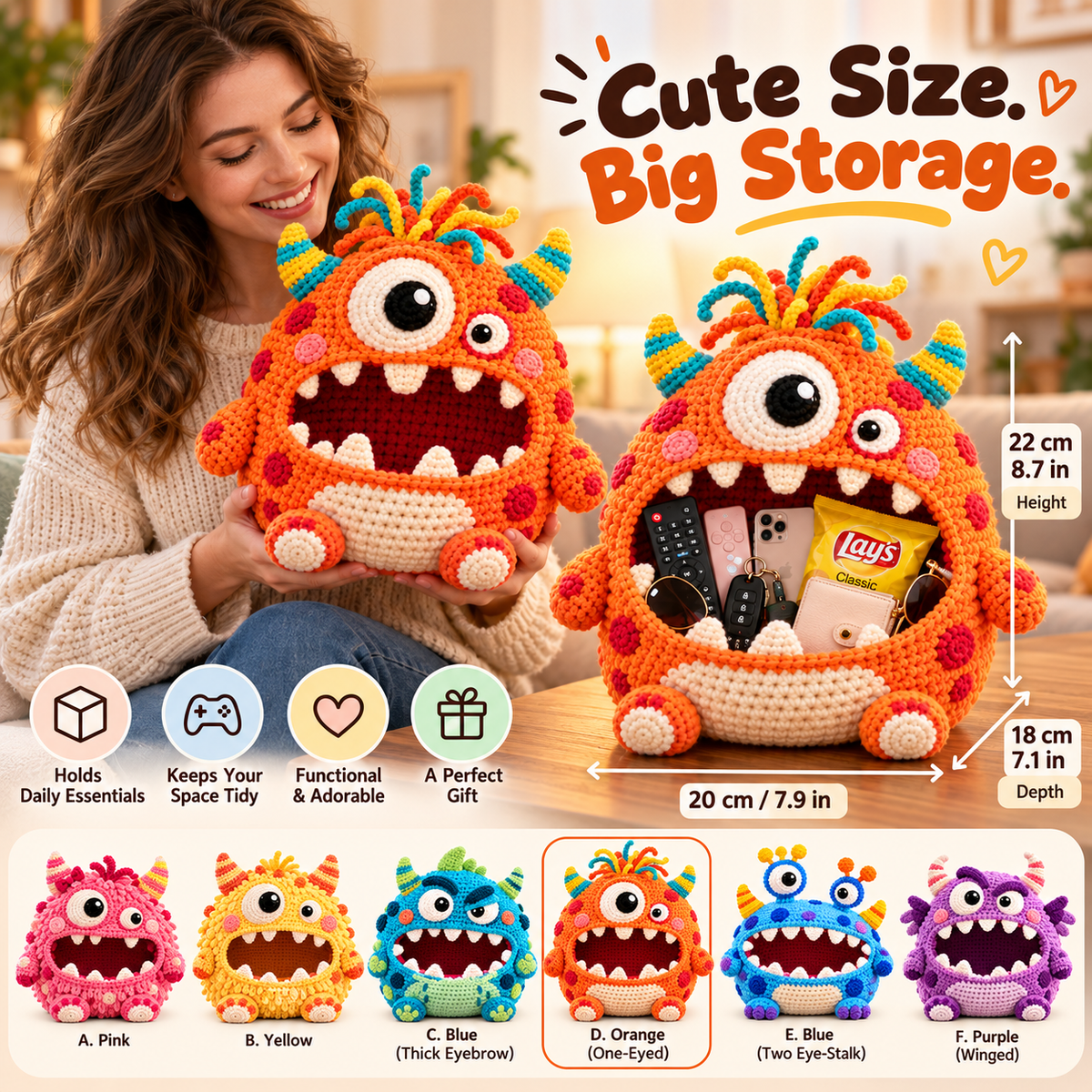 Clutter Munchers Hungry Monster DIY Crochet Storage Buddies 👾🧶