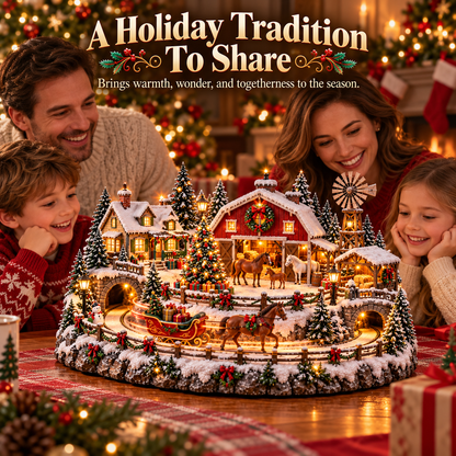 🐎 Christmas Horse Sleigh Farm Village – Animated Holiday Scene