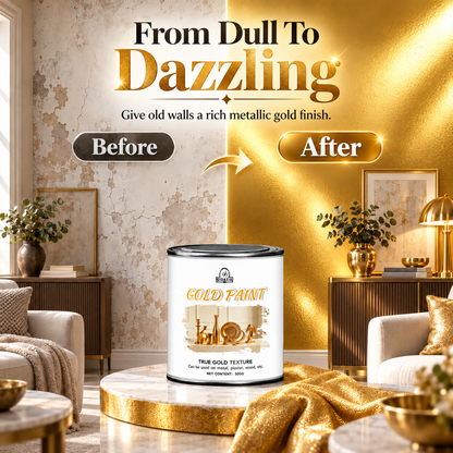 ✨ Metallic Gold Finish Paint – Rich Shimmer for Furniture, Décor & DIY Projects