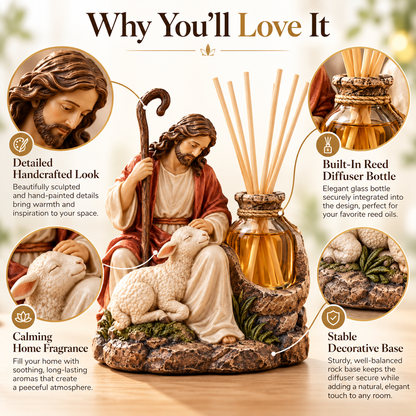 ✝️ Good Shepherd Reed Diffuser – Faith-Inspired Home Fragrance Decor