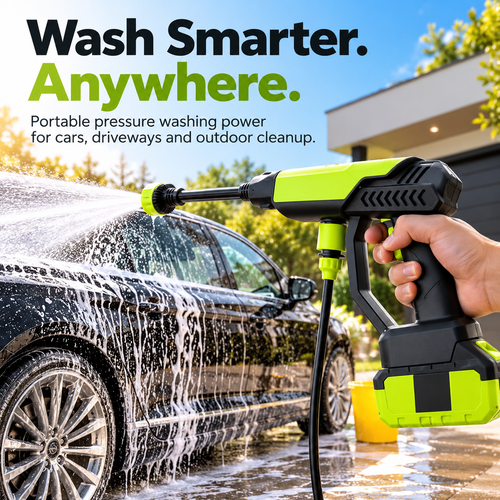 🔋 Cordless Portable Pressure Washer | Bucket-Fed Car & Outdoor Cleaner