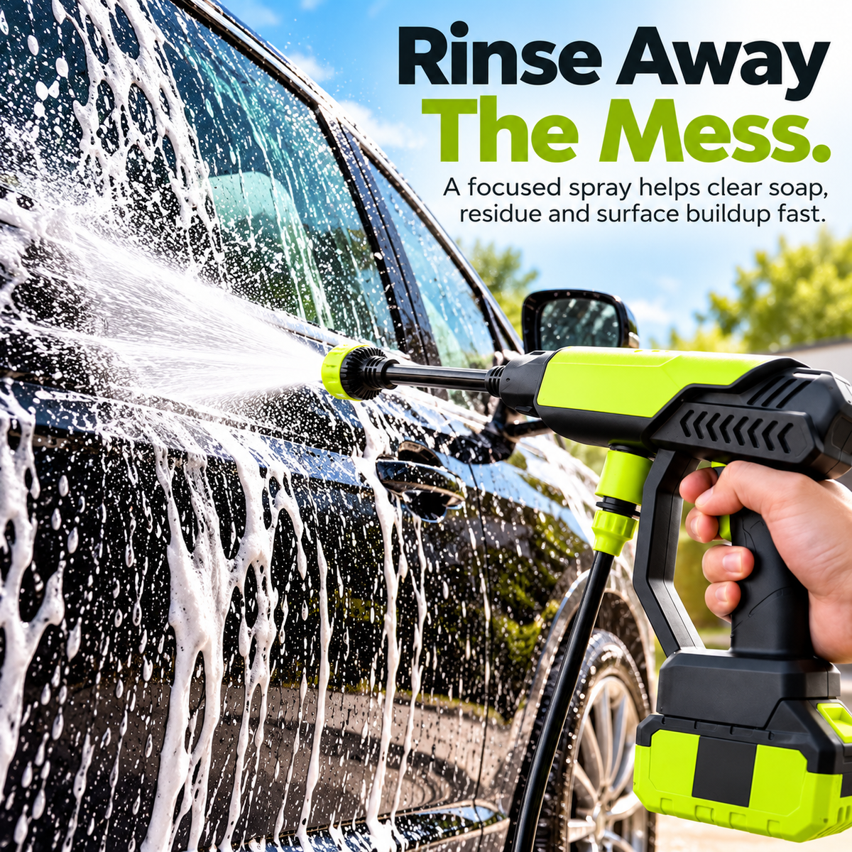 🔋 Cordless Portable Pressure Washer | Bucket-Fed Car & Outdoor Cleaner