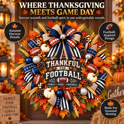 🏈🪷Thanksgiving Football Wreath, Best Front Door Wreath of 2026