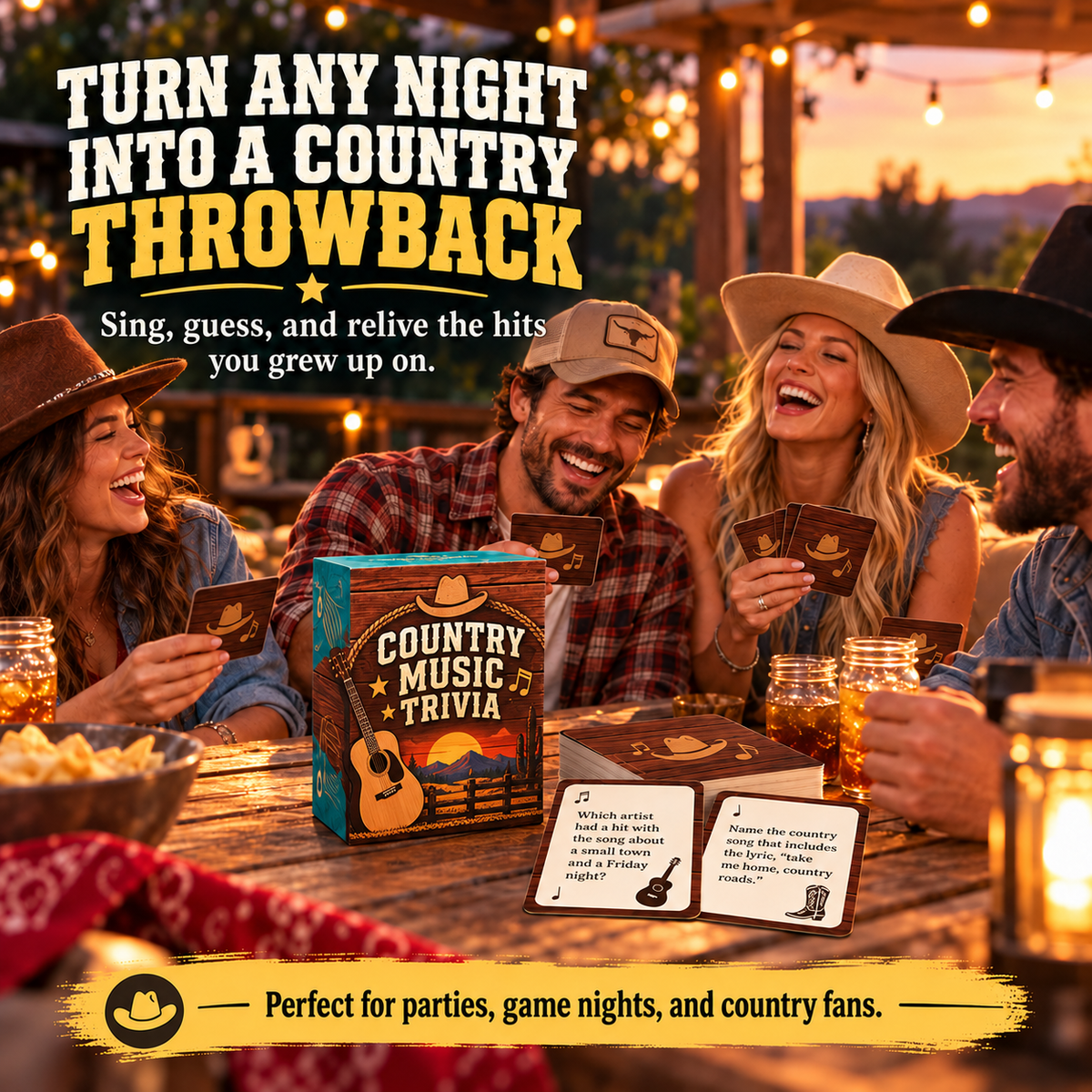 🎸 Country Music Trivia Game 🎶 | 90s & 2000s Throwback Party Fun!