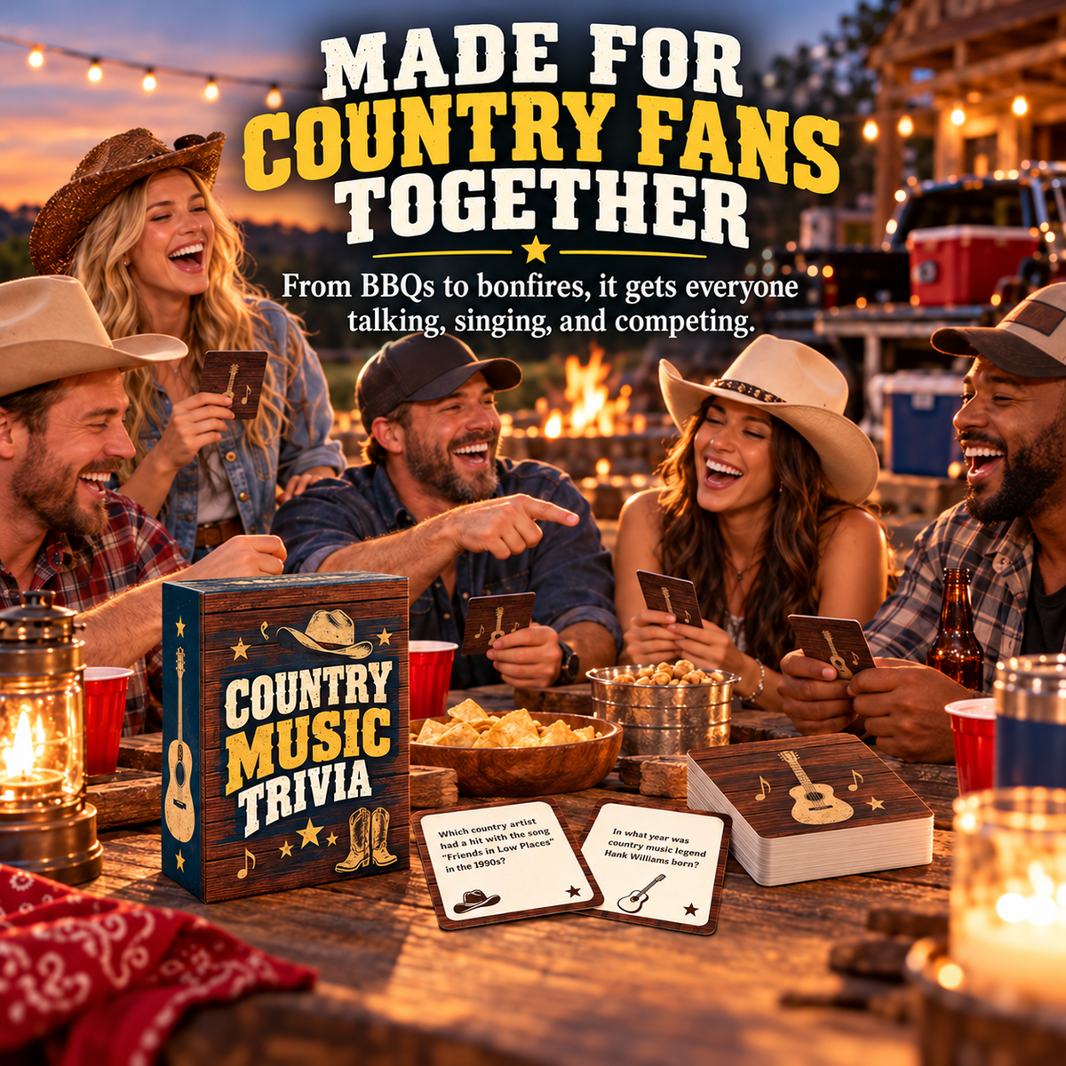 🎸 Country Music Trivia Game 🎶 | 90s & 2000s Throwback Party Fun!