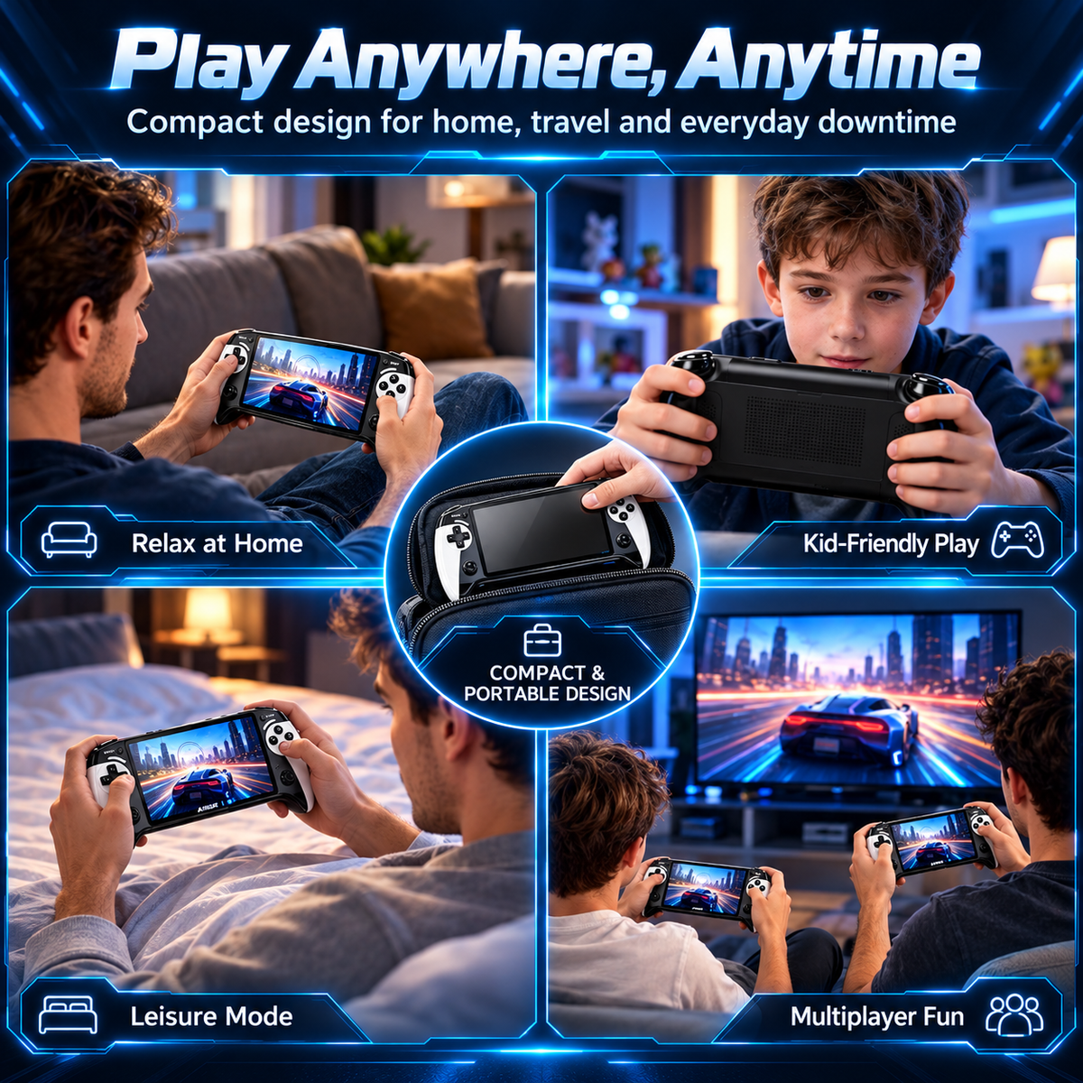 🎮 Portable Retro Game Console –  5.5' HD Screen & 10 Retro Systems