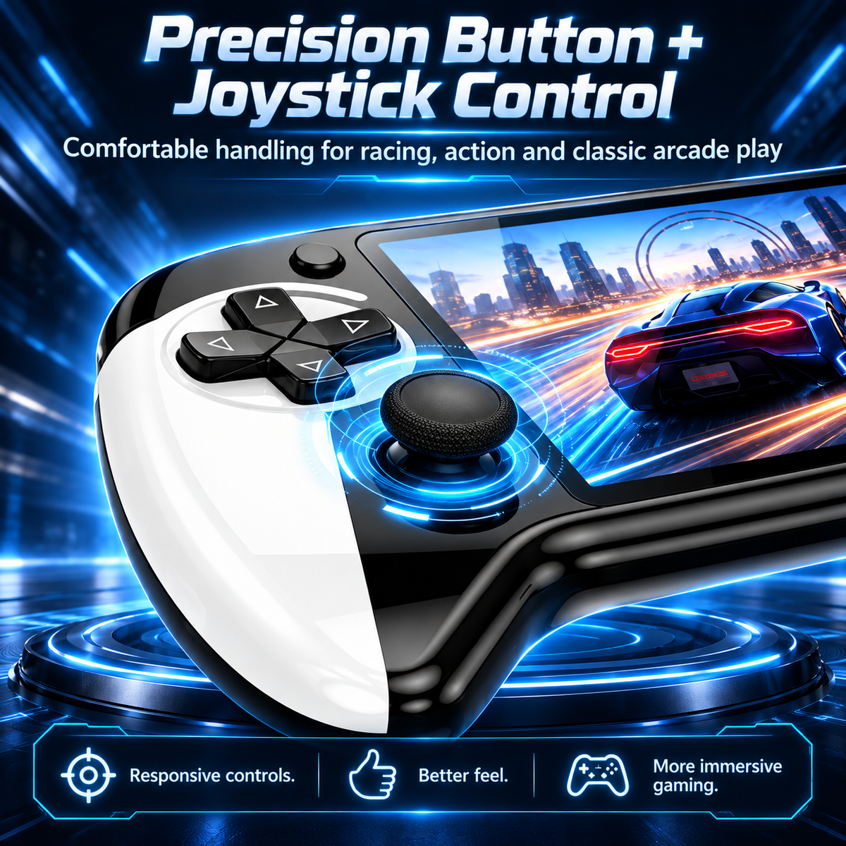 🎮 Portable Retro Game Console –  5.5' HD Screen & 10 Retro Systems