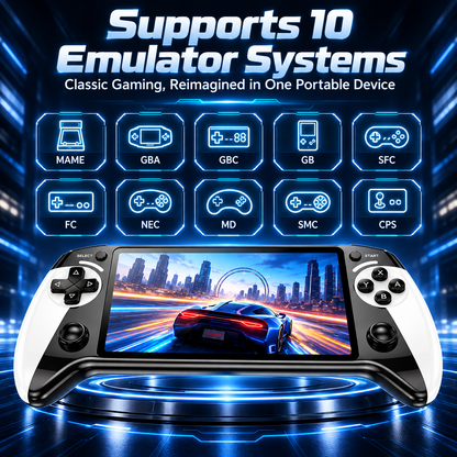 🎮 Portable Retro Game Console –  5.5' HD Screen & 10 Retro Systems