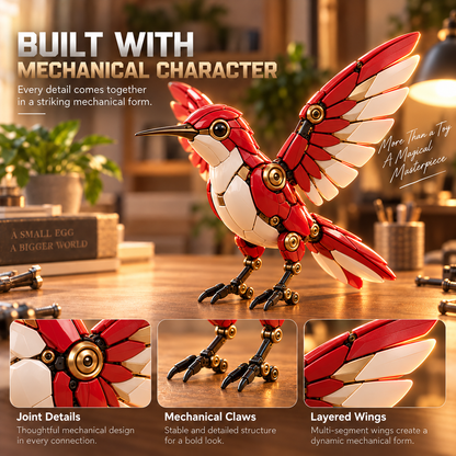 🐦 2-in-1 Transforming Hummingbird Egg – Mechanical Bird Figure