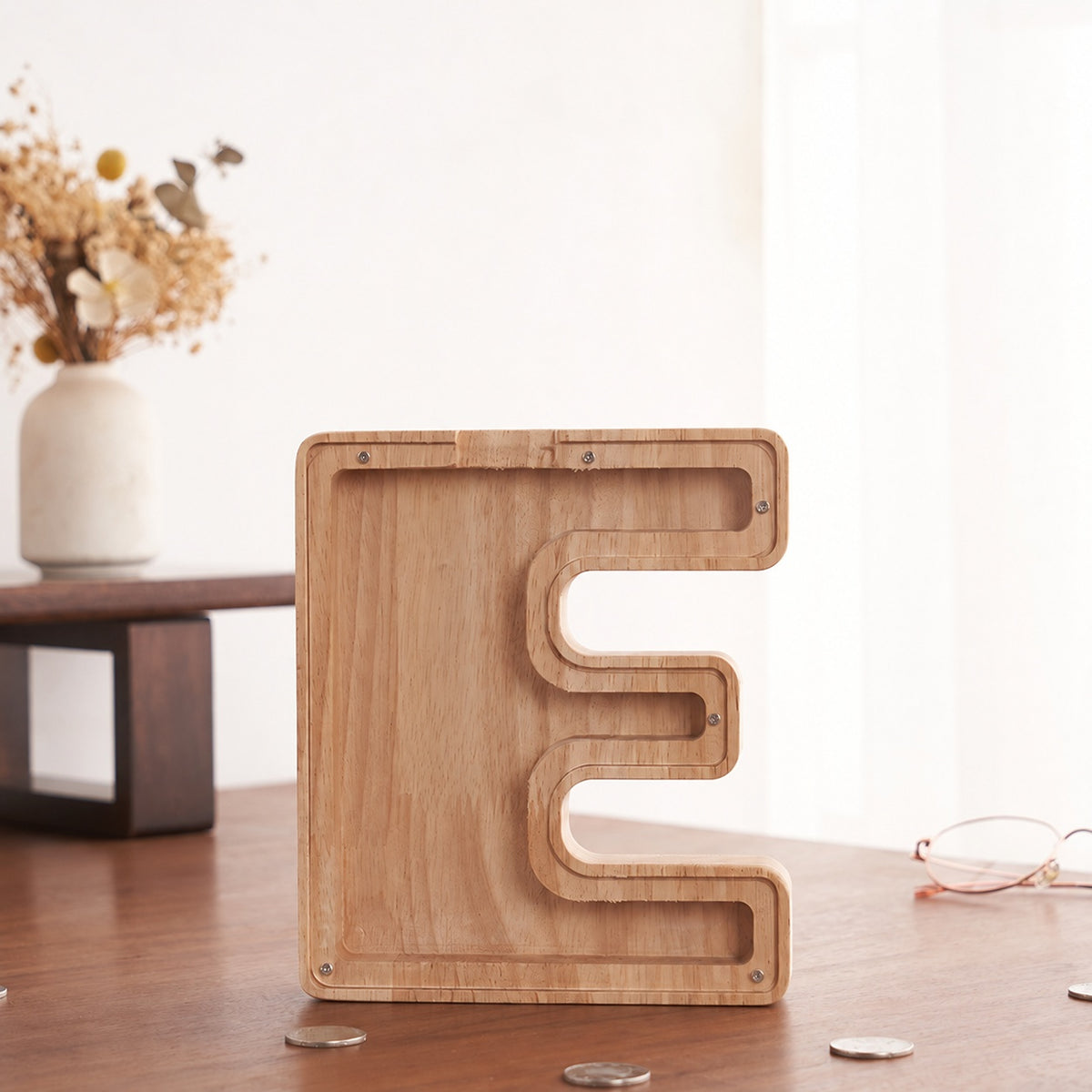 💛 Wooden Letter Piggy Bank – A Special Place for Their First Savings