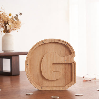 💛 Wooden Letter Piggy Bank – A Special Place for Their First Savings