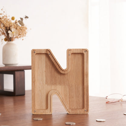 💛 Wooden Letter Piggy Bank – A Special Place for Their First Savings