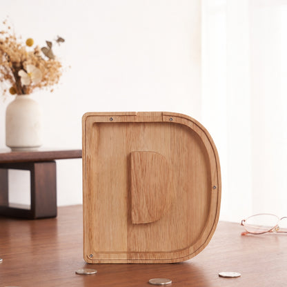 💛 Wooden Letter Piggy Bank – A Special Place for Their First Savings