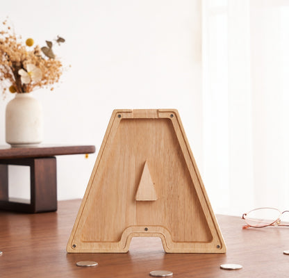 💛 Wooden Letter Piggy Bank – A Special Place for Their First Savings