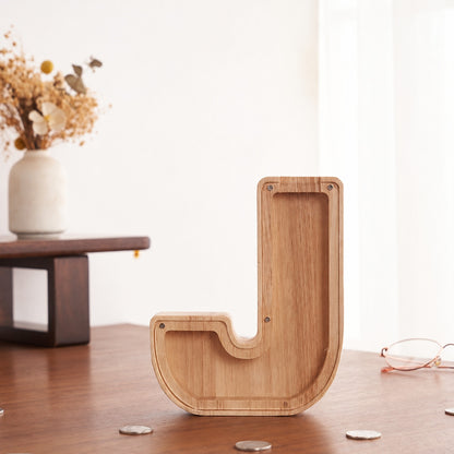 💛 Wooden Letter Piggy Bank – A Special Place for Their First Savings