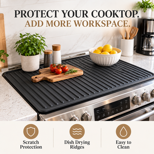 🍳Silicone Stove Top Cover Mat, Fits Many Stove Top Types