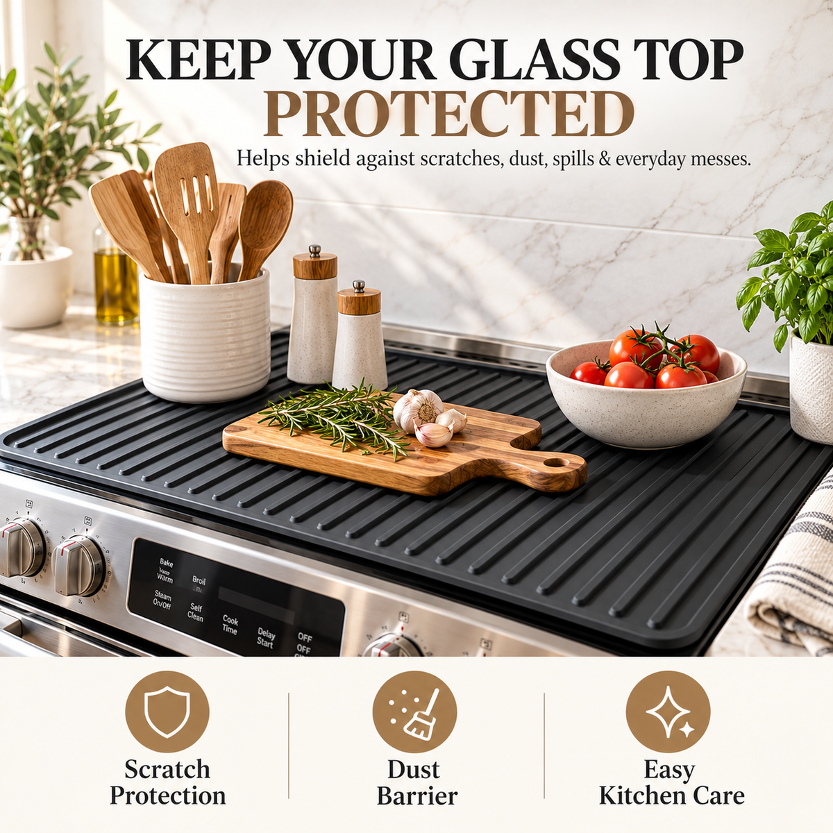 🍳Silicone Stove Top Cover Mat, Fits Many Stove Top Types