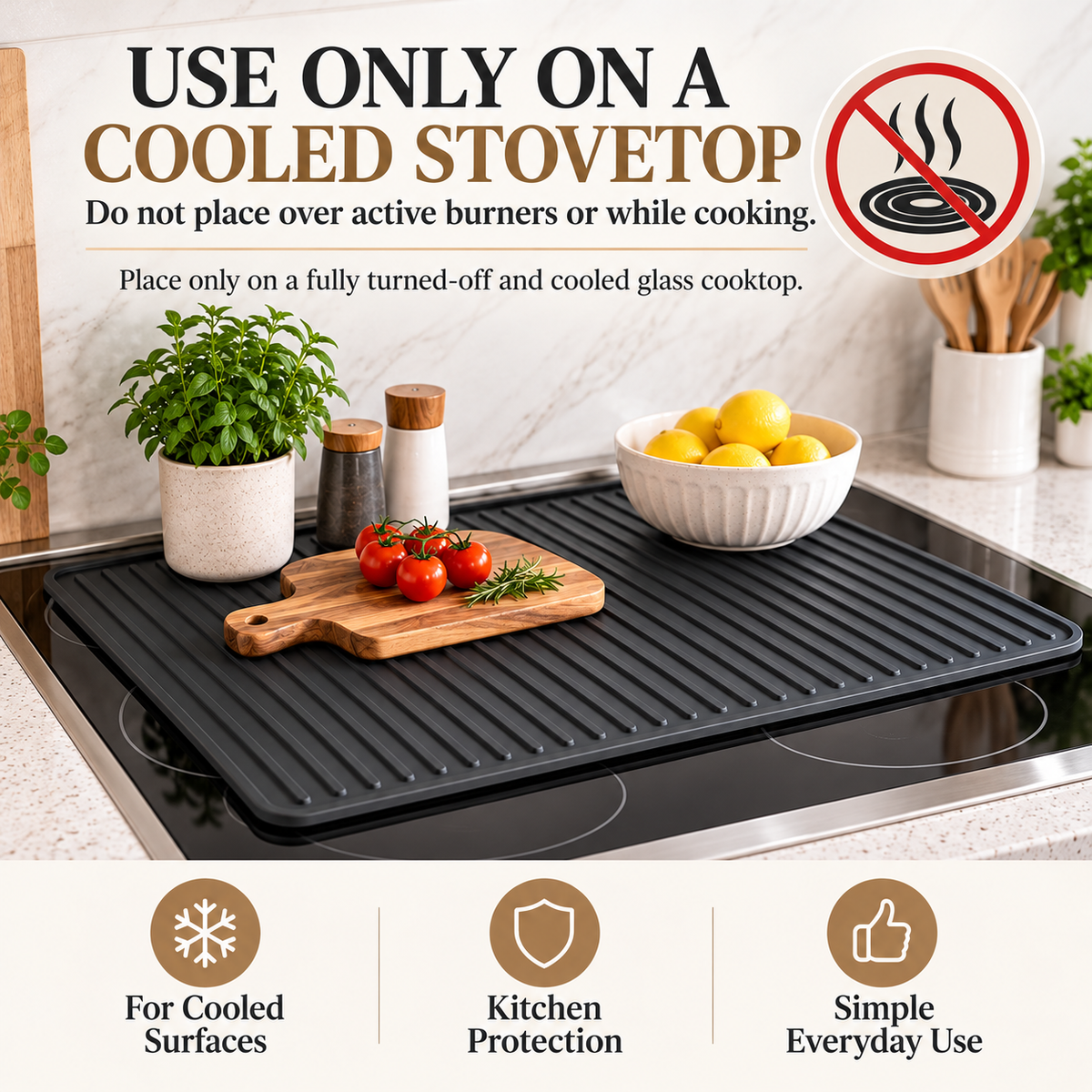 🍳Silicone Stove Top Cover Mat, Fits Many Stove Top Types