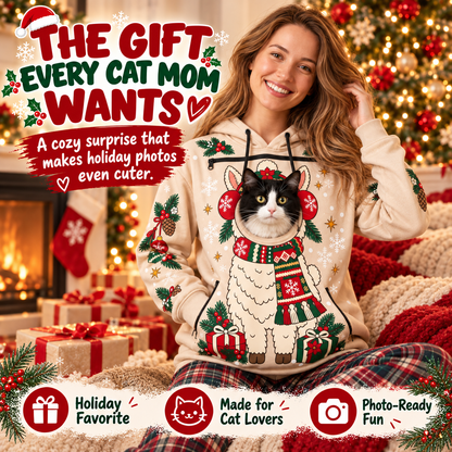 🎅Christmas Cat Pouch Hoodie – Cozy Hands-Free Pet Carrier🐱