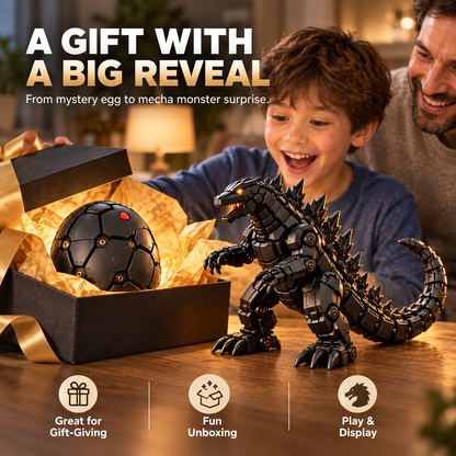 🥚🦖 Egg to Godzilla – 2-in-1 Transforming Mechanical Monster Figure