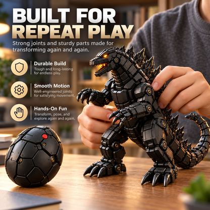 🥚🦖 Egg to Godzilla – 2-in-1 Transforming Mechanical Monster Figure