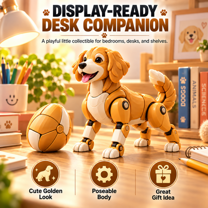 🥚 Egg to Golden Retriever – 2-in-1 Transforming Mechanical Dog Figure