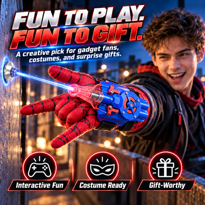 🕸️⚡ WebStrike™ Wrist Launcher – Rechargeable Web-Shooting Action