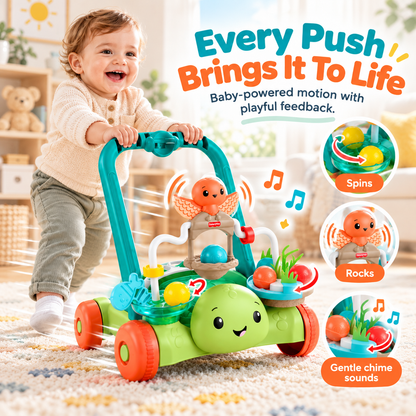 🐢Moves With You Turtle Walker, Baby & Toddler Activity Push Toy, 5 Balls